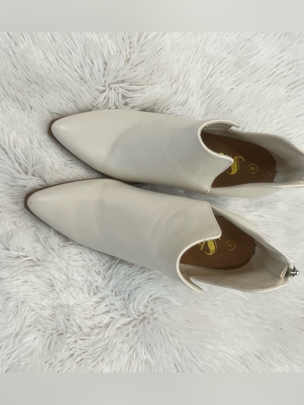 Shein White Booties - size 8 - Picture 2 of 7